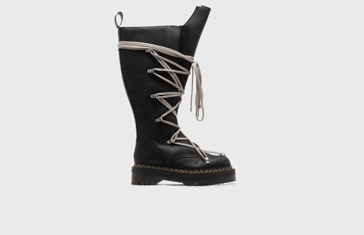 Rick Owens x Dr. Martens 1B60Quad Sole Pentalace Boot