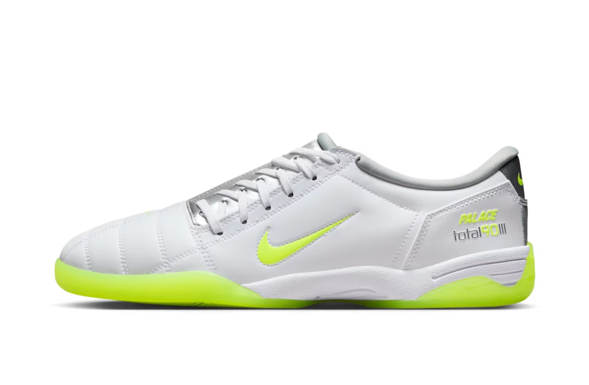 Palace x Nike Total 90 White Metallic Silver Palace x Nike Total 90 White Metallic Silver