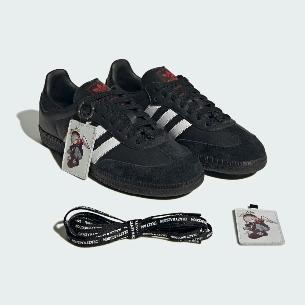 Crazy Raccoon x atmos x adidas Samba OG "Core Black"