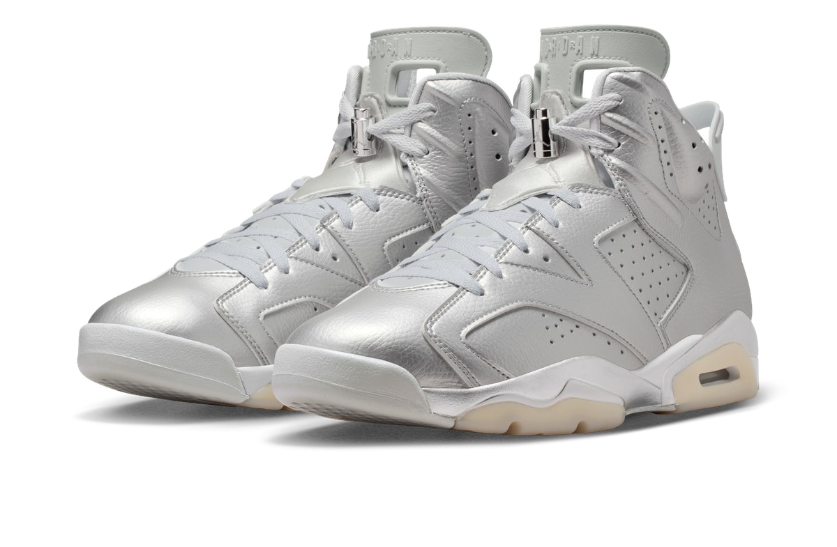 PSG x Nike Air Jordan 6 Metallic Silver
