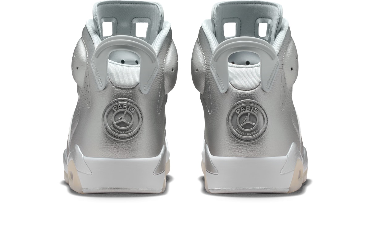 PSG x Nike Air Jordan 6 Metallic Silver