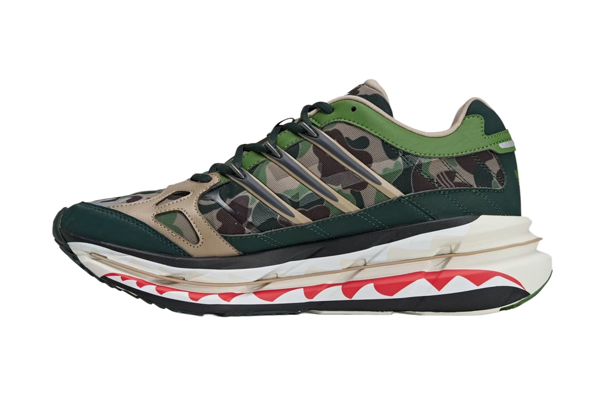 BAPE x adidas Samba Adistar HRMY Green Camo