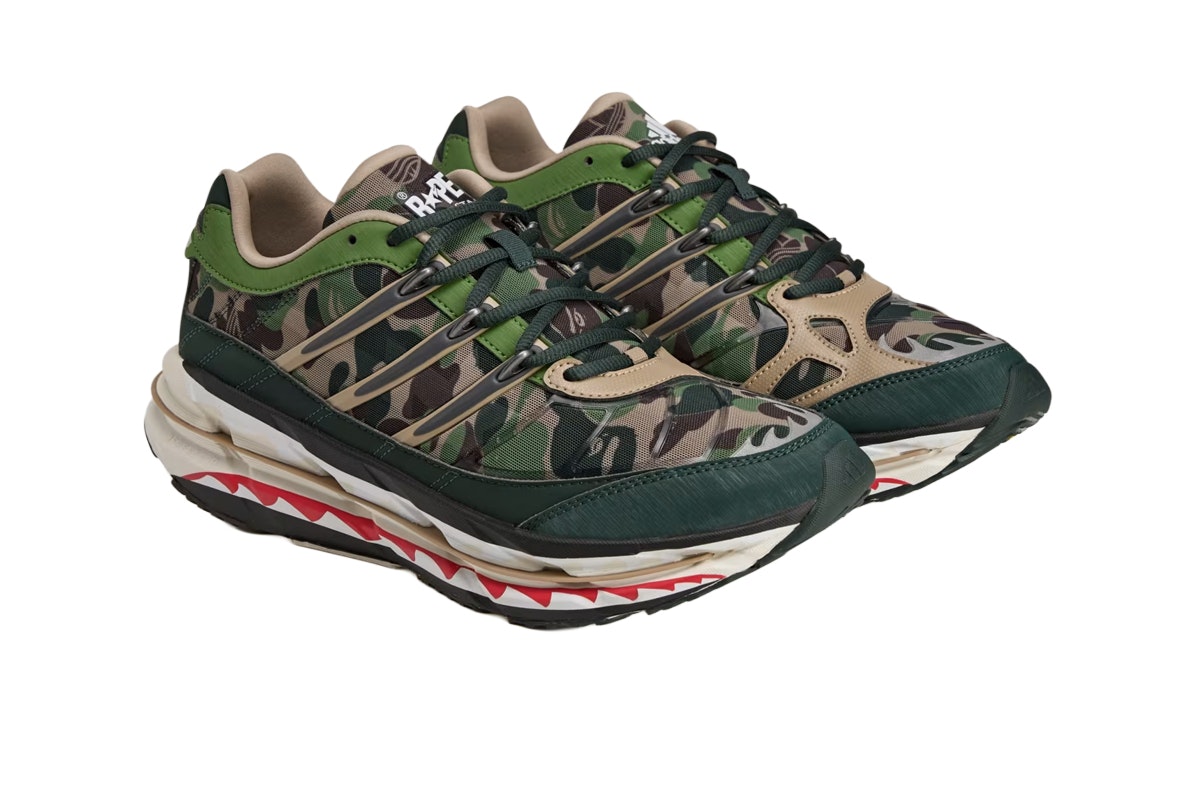 BAPE x adidas Samba Adistar HRMY Green Camo