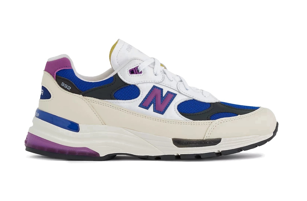 New Balance 992 White Team Royal