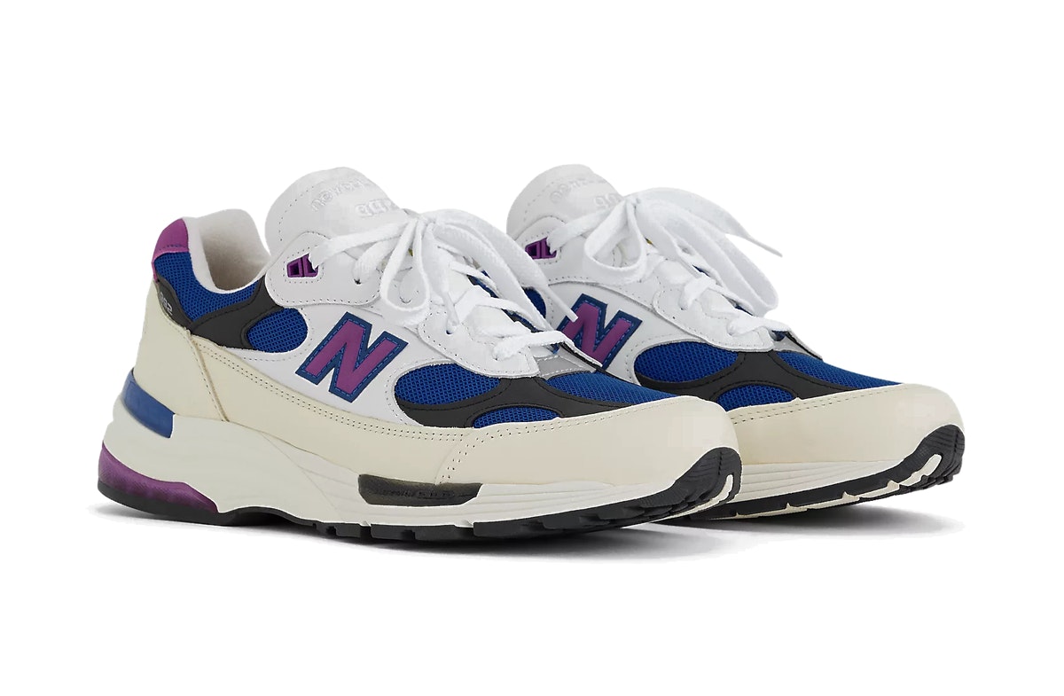 New Balance 992 White Team Royal