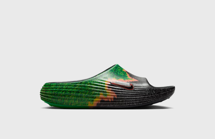 .SWOOSH x Nike ReactX Rejuven8 Slide Touch Grass Dark Smoke Grey