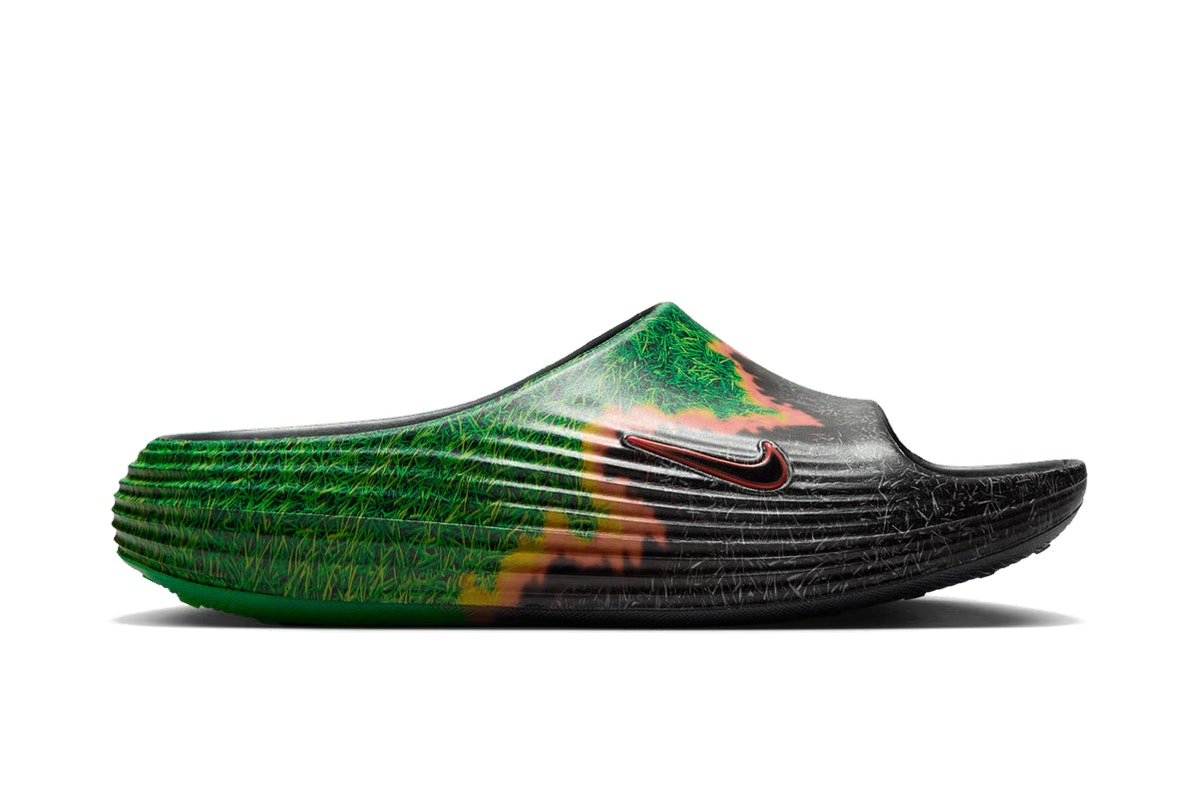 .SWOOSH x Nike ReactX Rejuven8 Slide Touch Grass Dark Smoke Grey