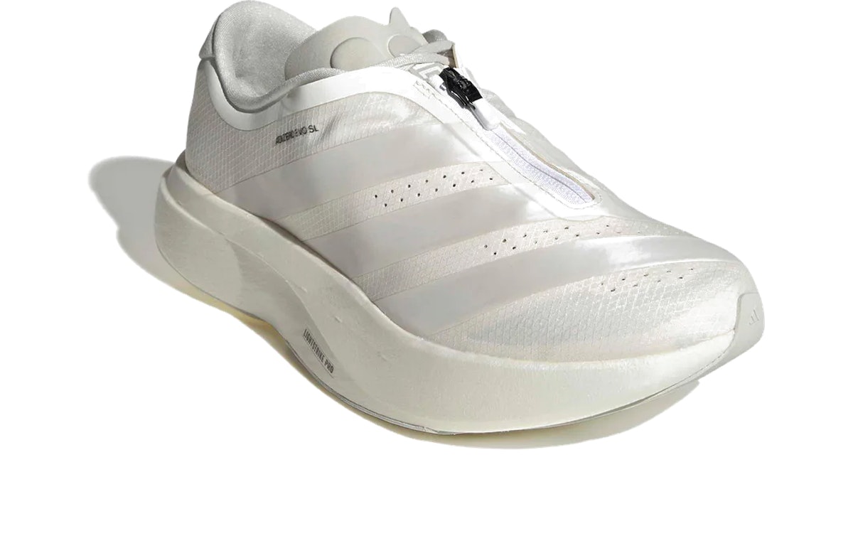 adidas Adizero Evo SL Zip White adidas Adizero Evo SL Zip White