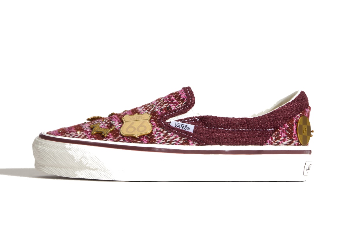Vans Premium LX Classic Slip-On 98 Cardigan Brown Pink