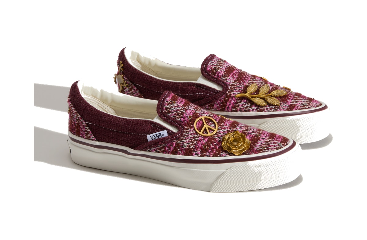 Vans Premium LX Classic Slip-On 98 Cardigan Brown Pink