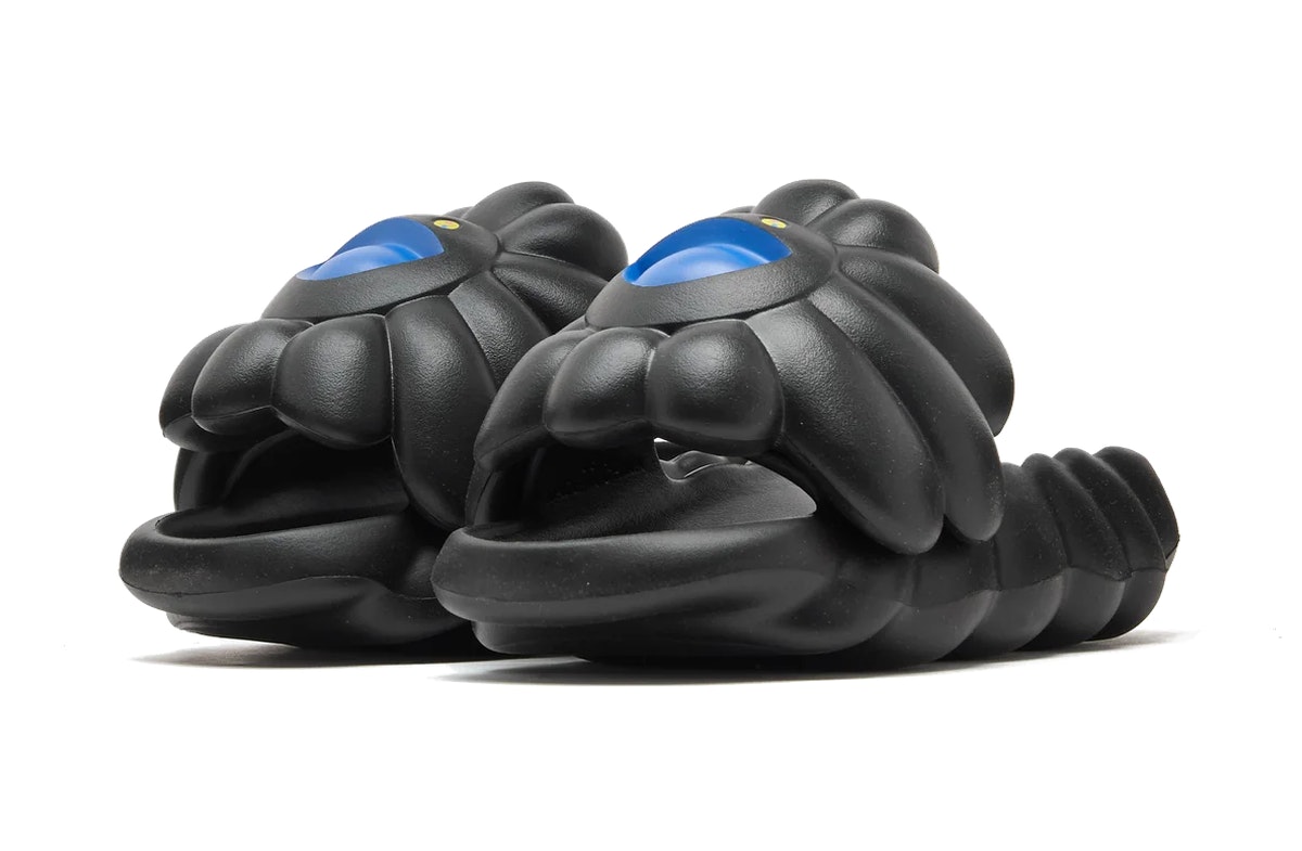 Takashi Murakami x Ohana Hatake Full-Bloom Slides Black Blue