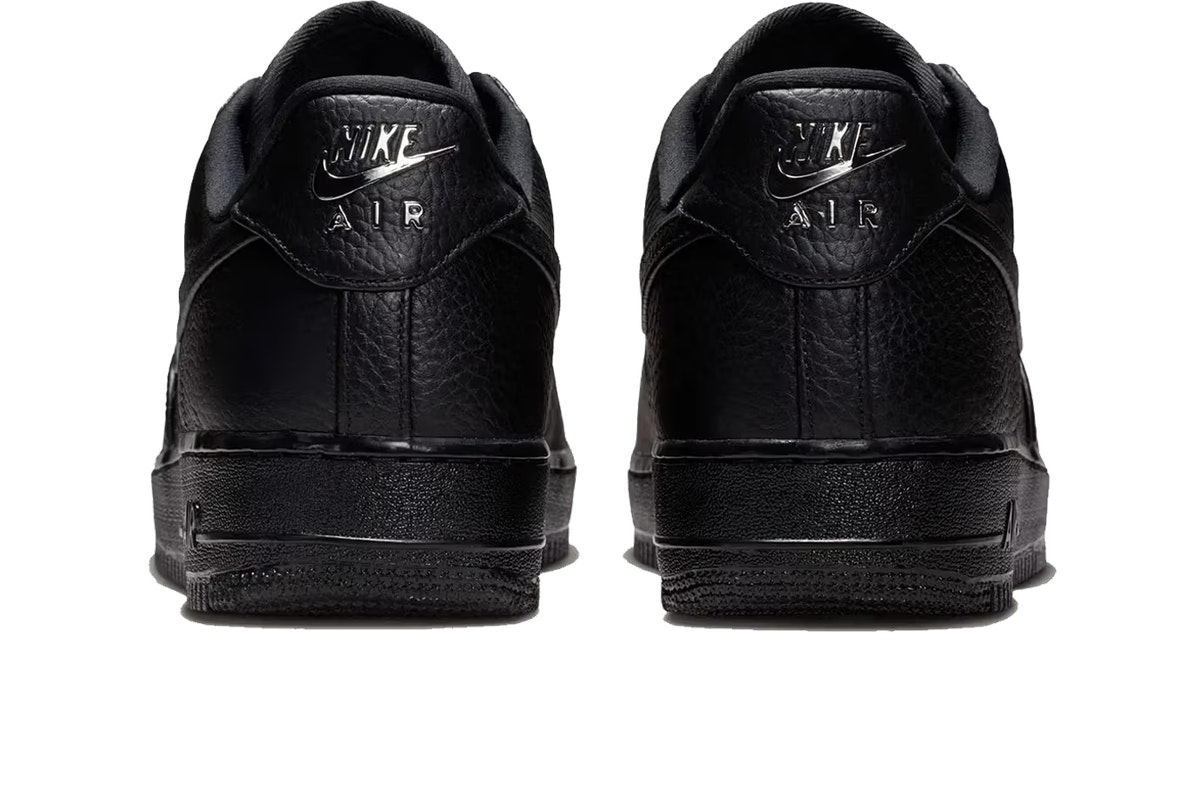 Nike Air Force 1 Low Black Leather Loafer Buckle