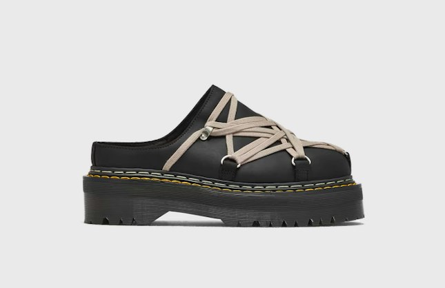 Rick Owens x Dr. Martens Quad Sole Megalace Mule