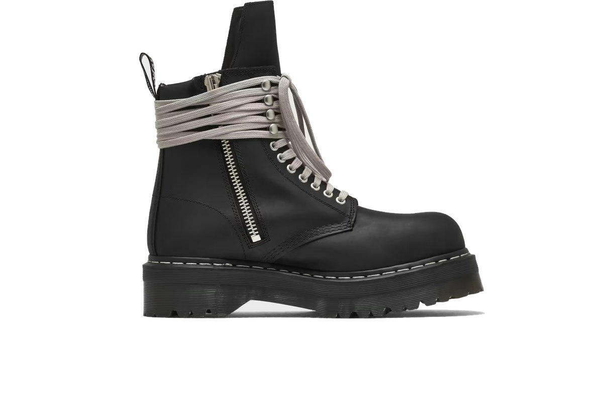 Rick Owens x Dr. Martens Quad Sole Steal Toe Boot