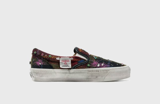 Harris Tweed x Vans Premium Classic Slip-On 98 Red Harris Tweed x Vans Premium Classic Slip-On 98 Red