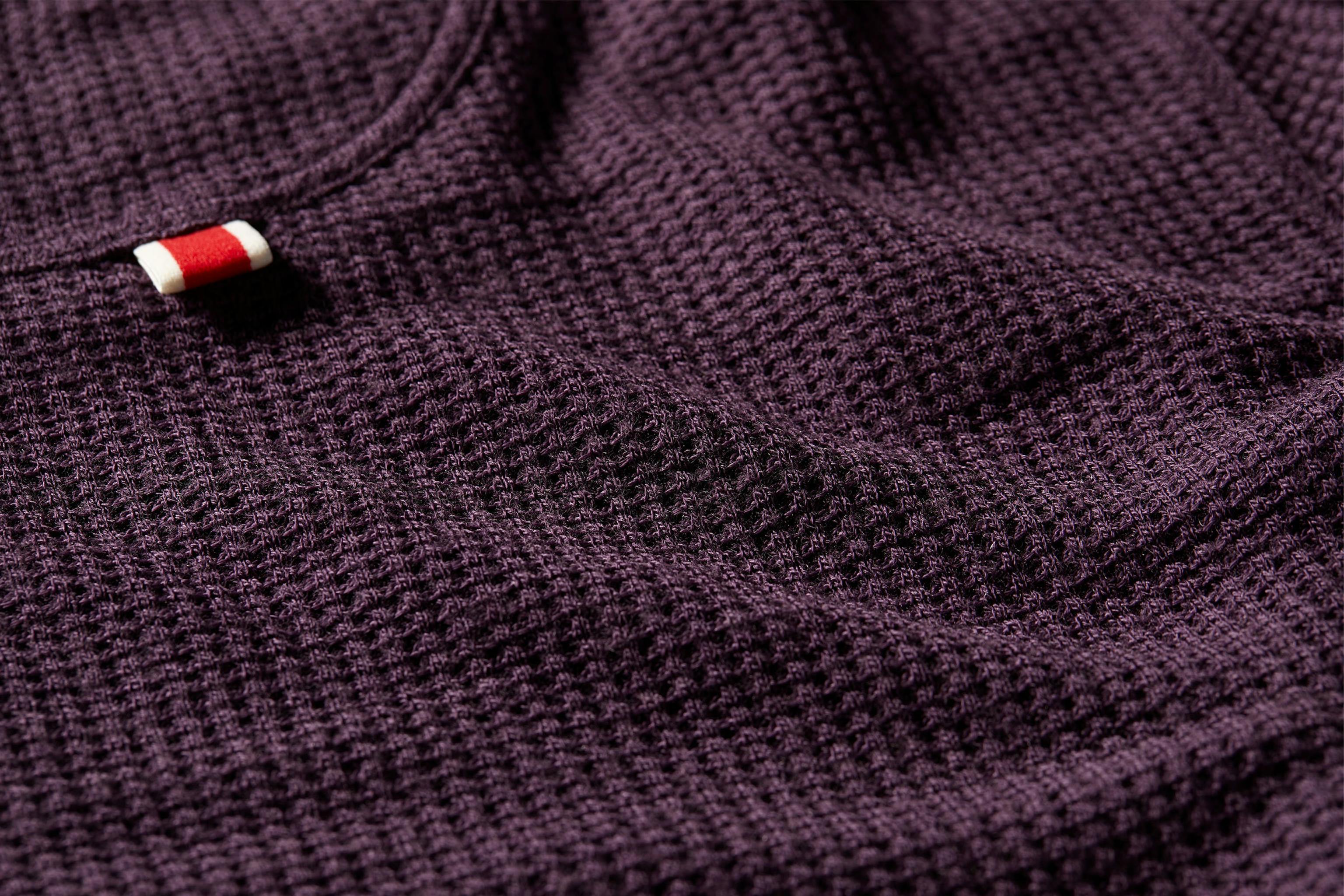 Fall20 Womens Waffle Layer Plum Detail 3044