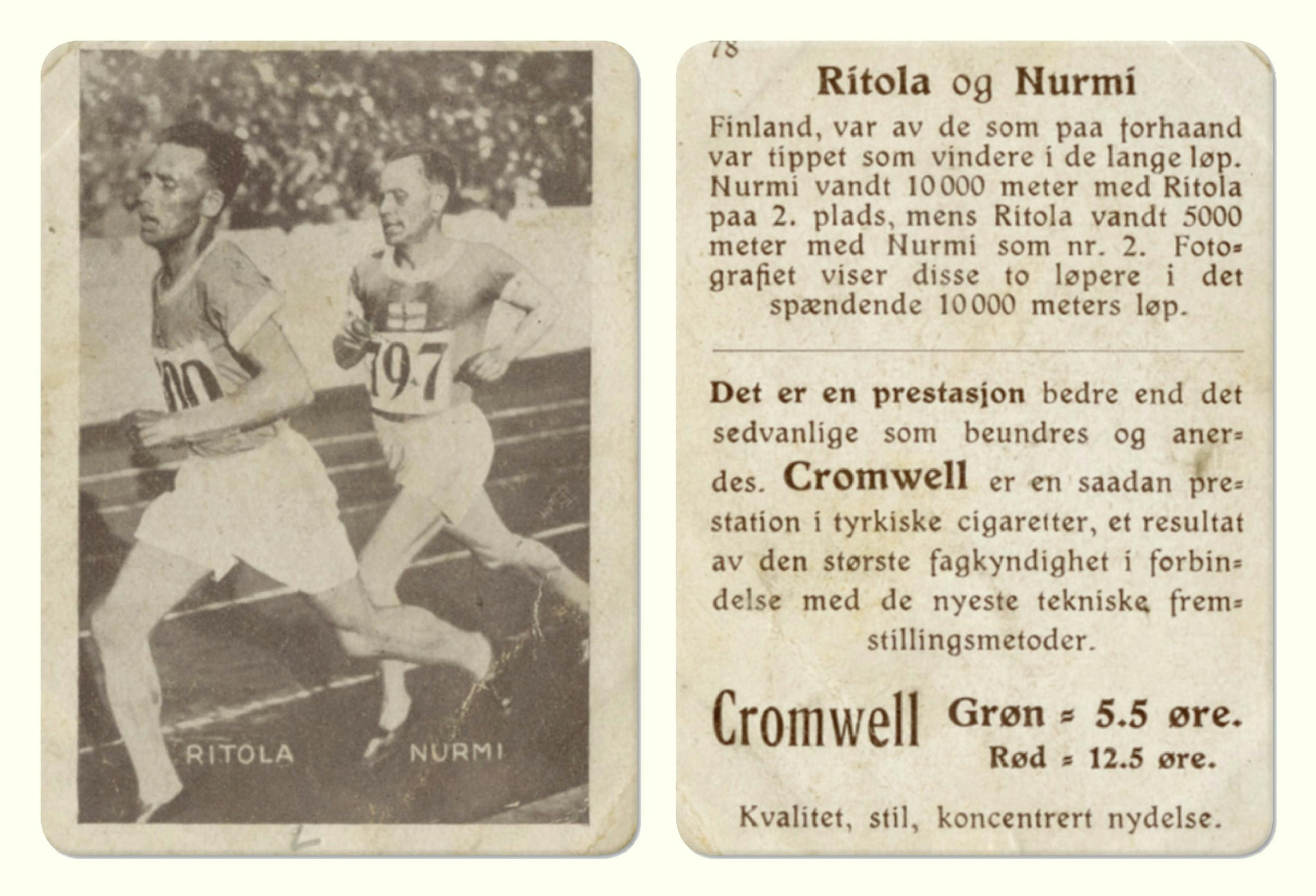 Ville Ritola 1896 1982 Og Paavo Nurmi 1897 1973 146144461332400