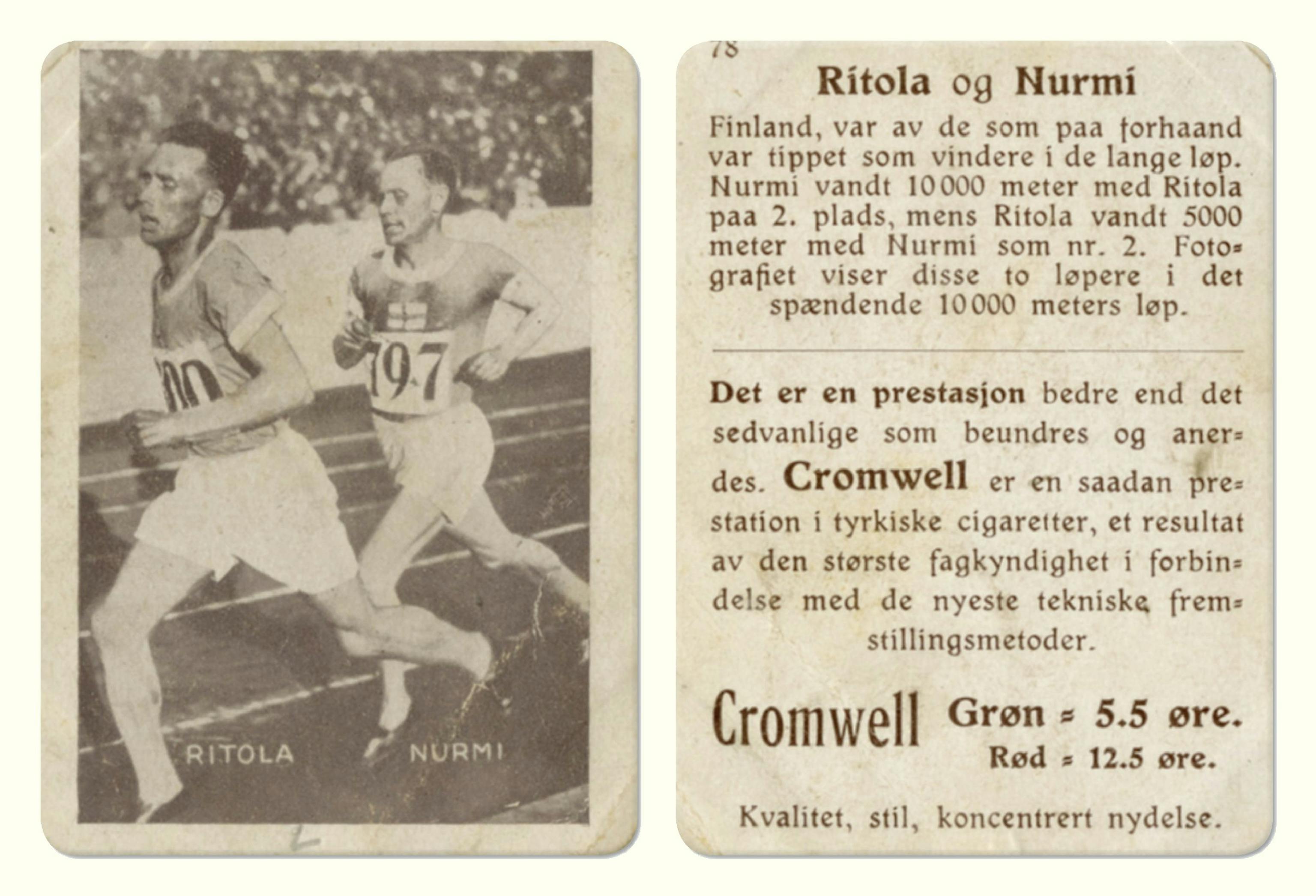 Ville Ritola 1896  1982 Og Paavo Nurmi 1897  1973 146144461332400