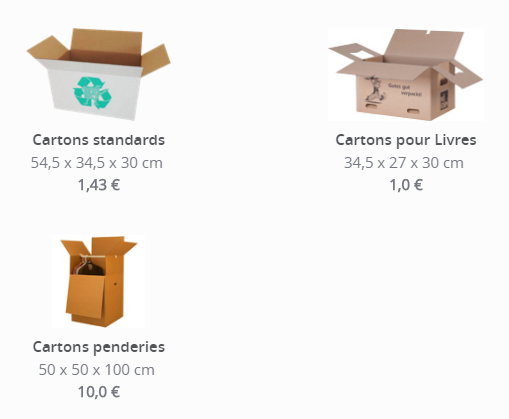 Carton standard de déménagement pour vos objets