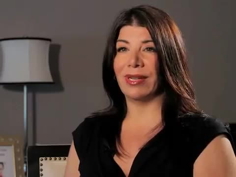 Woman in a black shirt