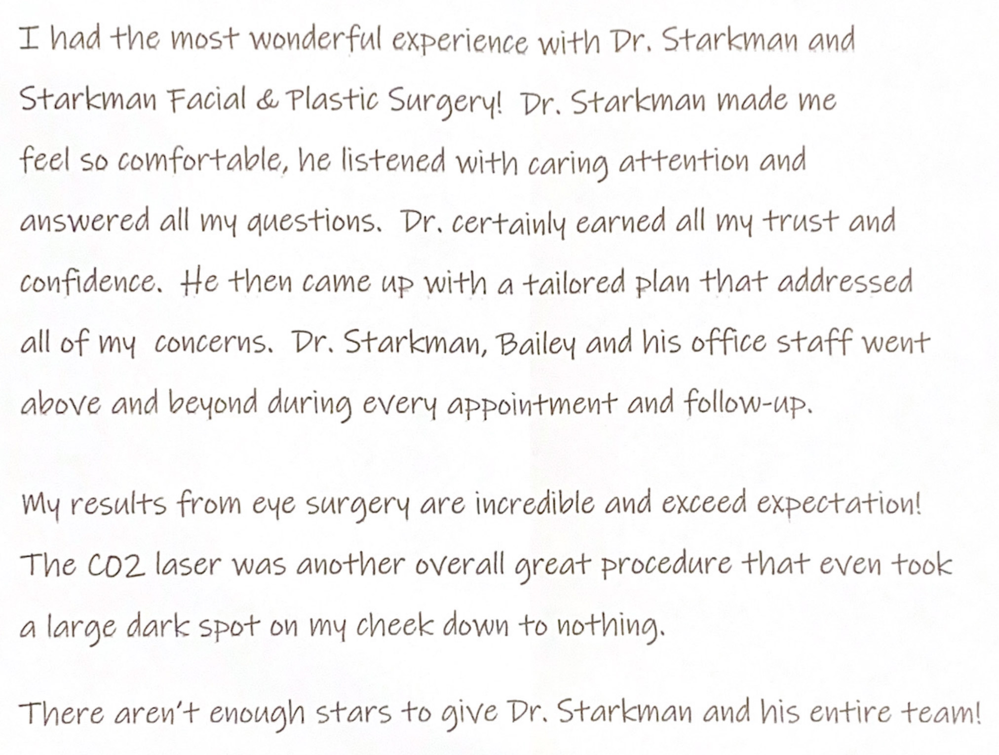 patient testimonial