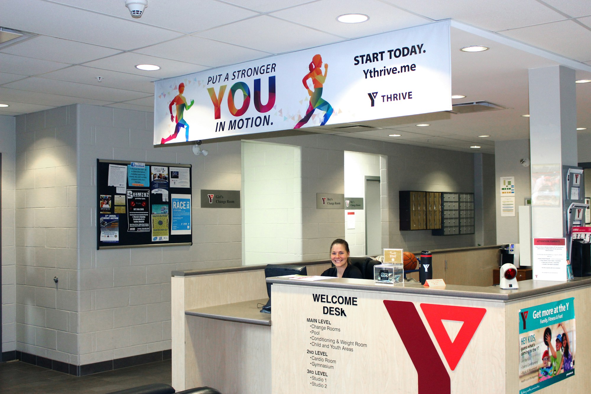 YThrive signage on display at the Y