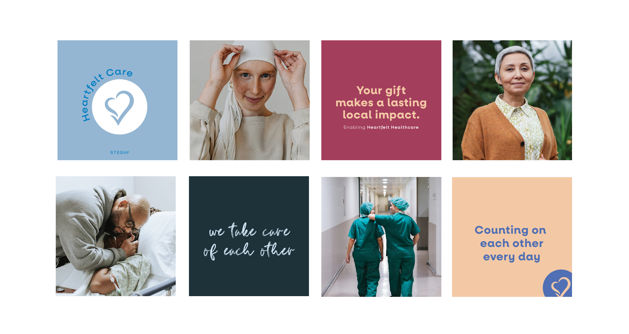 Social media mockup posts.