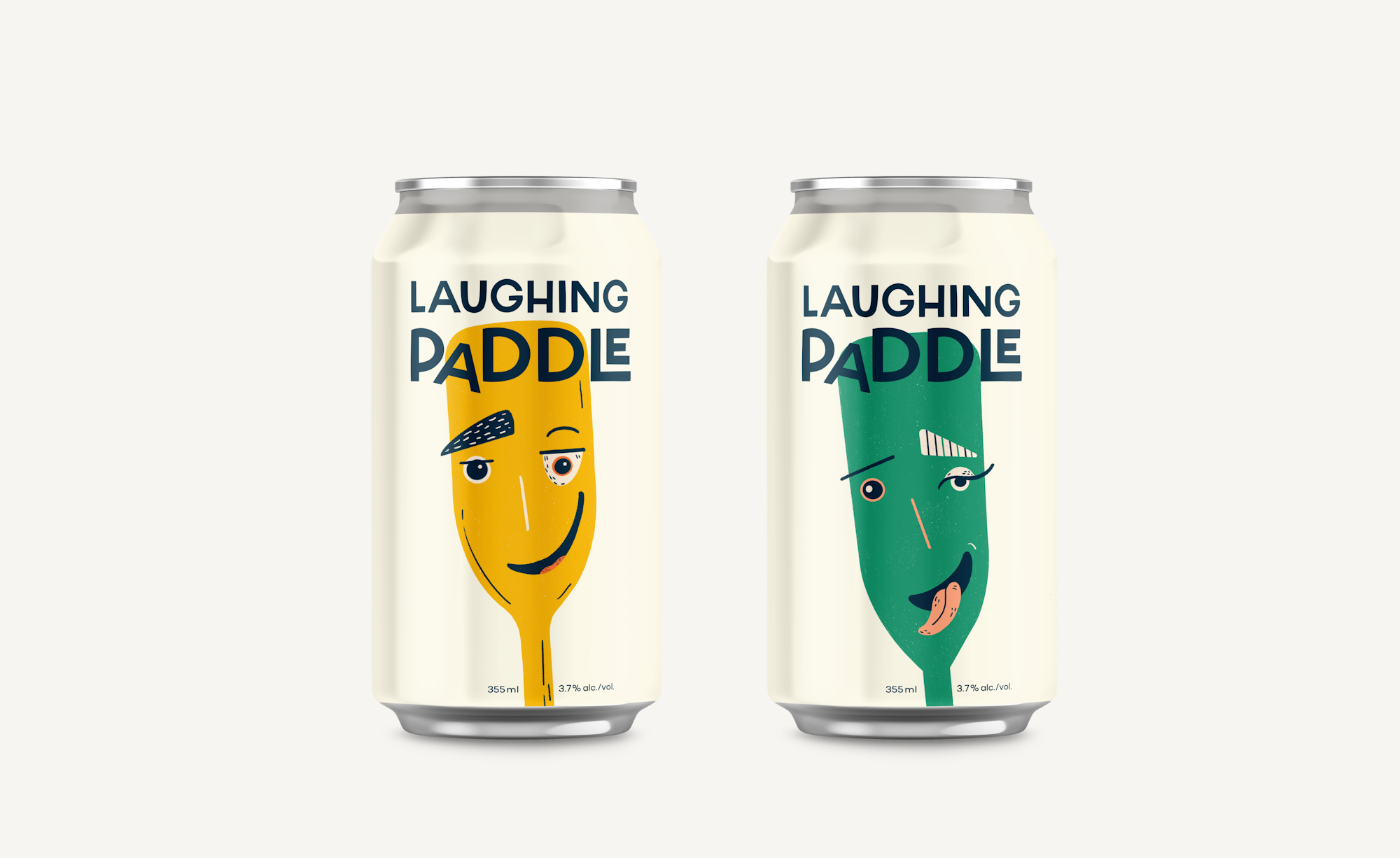 Laughing Paddle concept: Abstract faces on a paddle