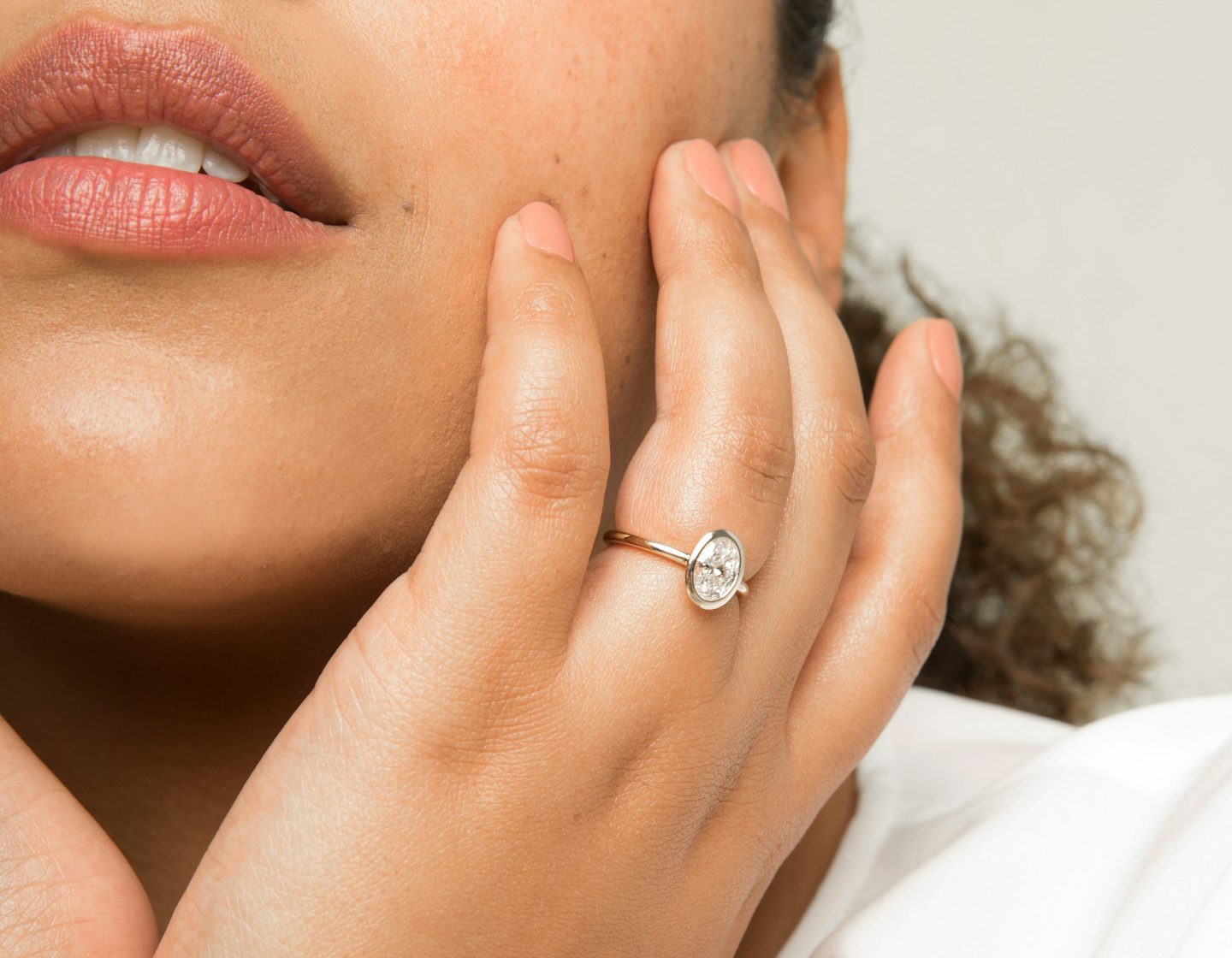 Bezeled Rring The Signature Bezel Oval Engagement Ring | Plain Band | Yellow Gold