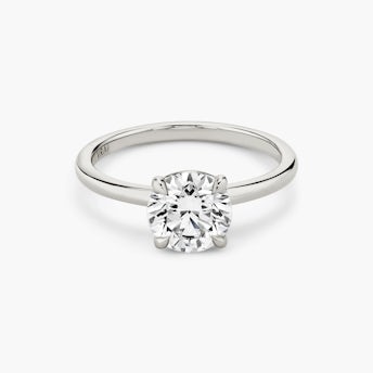 an engagement ring with Round brilliant cut diamond