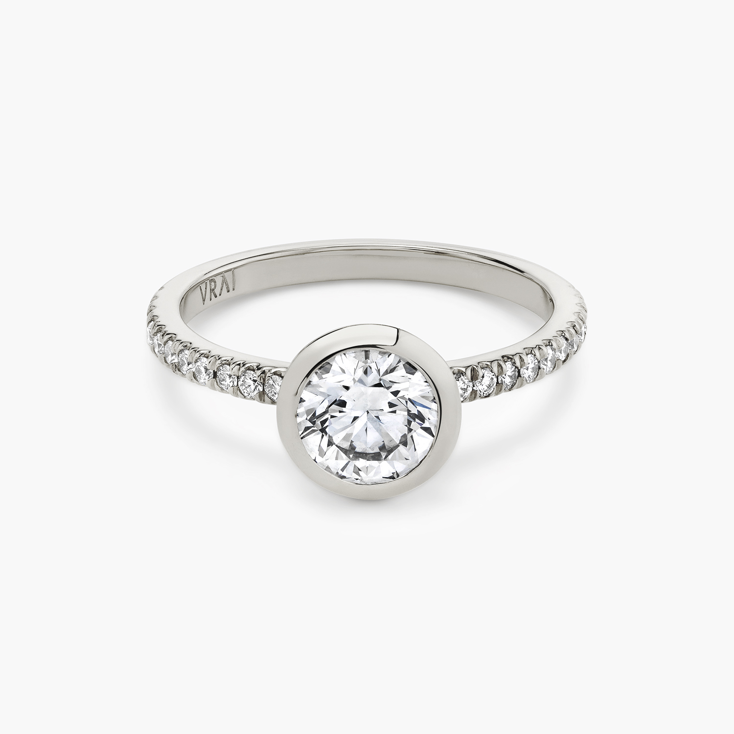 White gold bezel setting discount