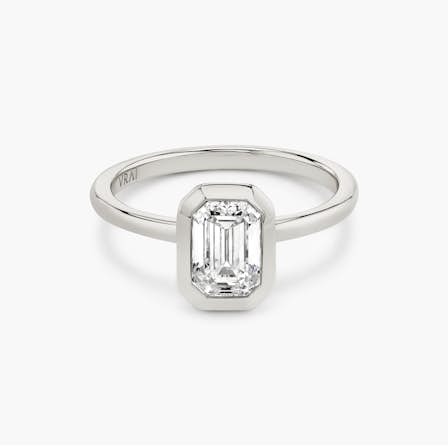 Signature Bezel Emerald Diamond Ring