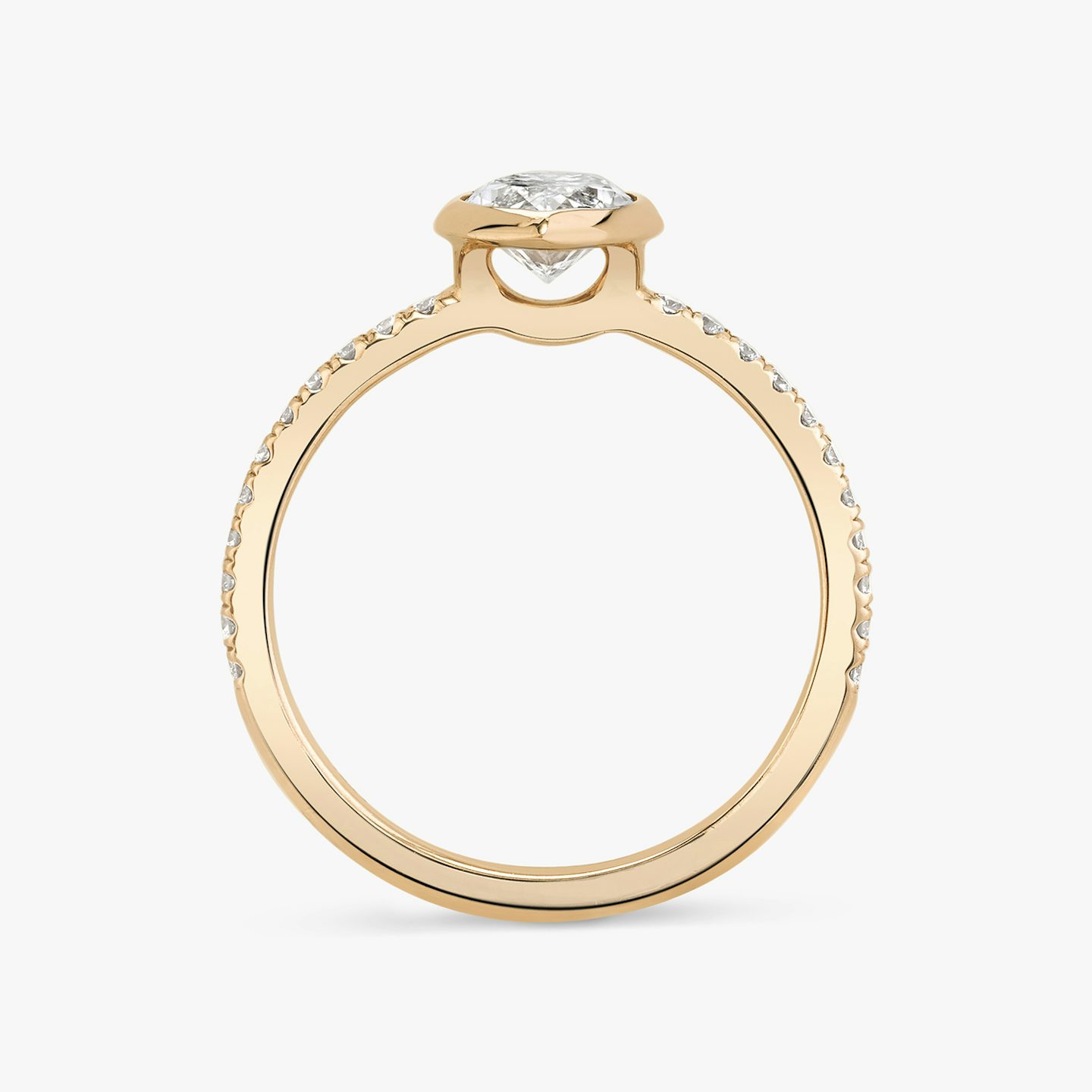 The Signature Bezel | Pavé Marquise | 14k | 14k Rose Gold | Band: Pavé | Diamond orientation: vertical | Carat weight: See full inventory