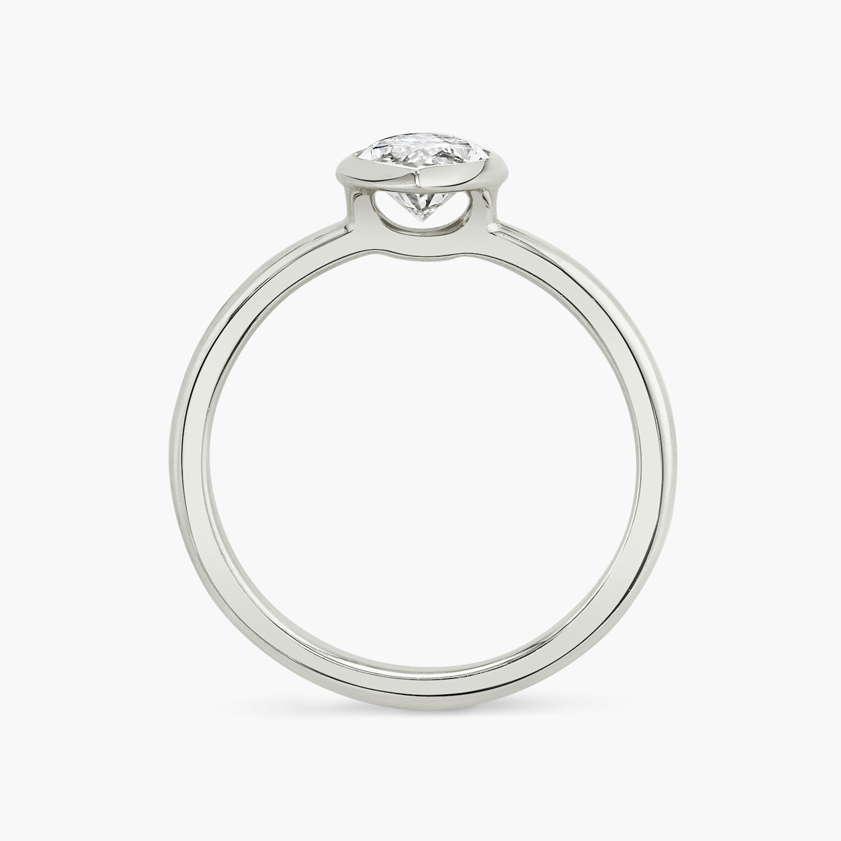 The Signature Bezel | Pavé Marquise | 18k | 18k White Gold | Band: Plain | Diamond orientation: vertical | Carat weight: See full inventory