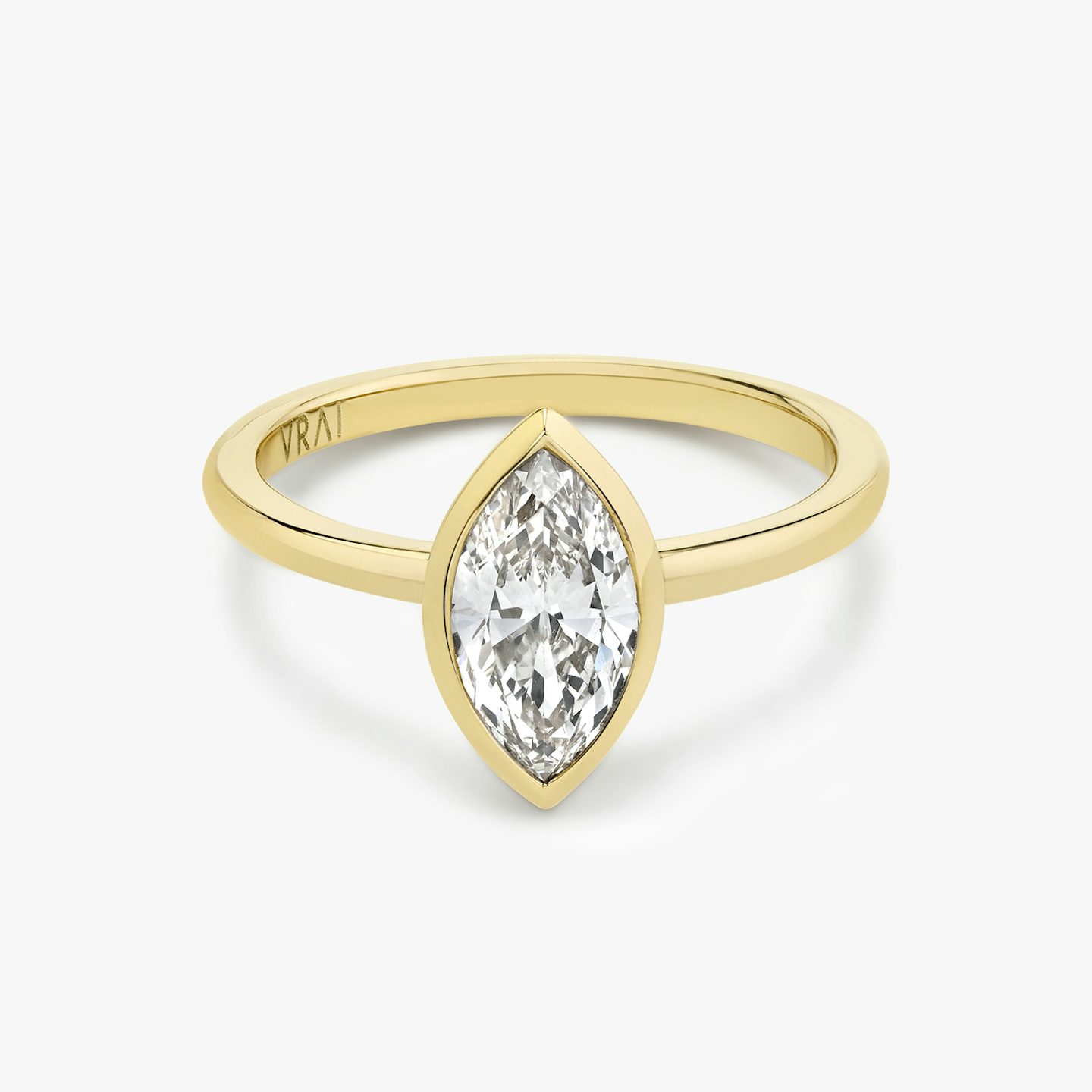 The Signature Bezel | Pavé Marquise | 18k | 18k Yellow Gold | Band: Plain | Diamond orientation: vertical | Carat weight: See full inventory