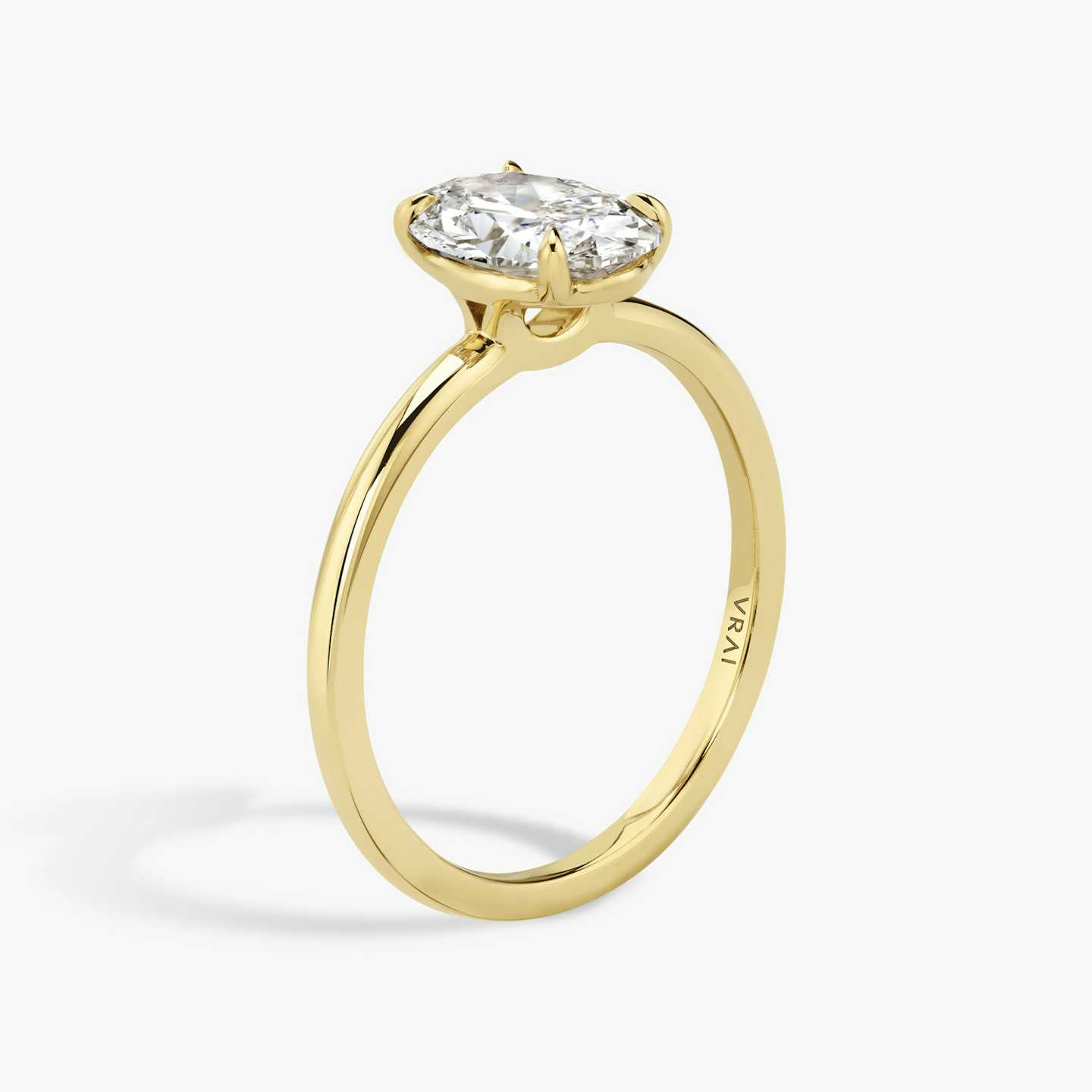 Signature prong oval engagement ring