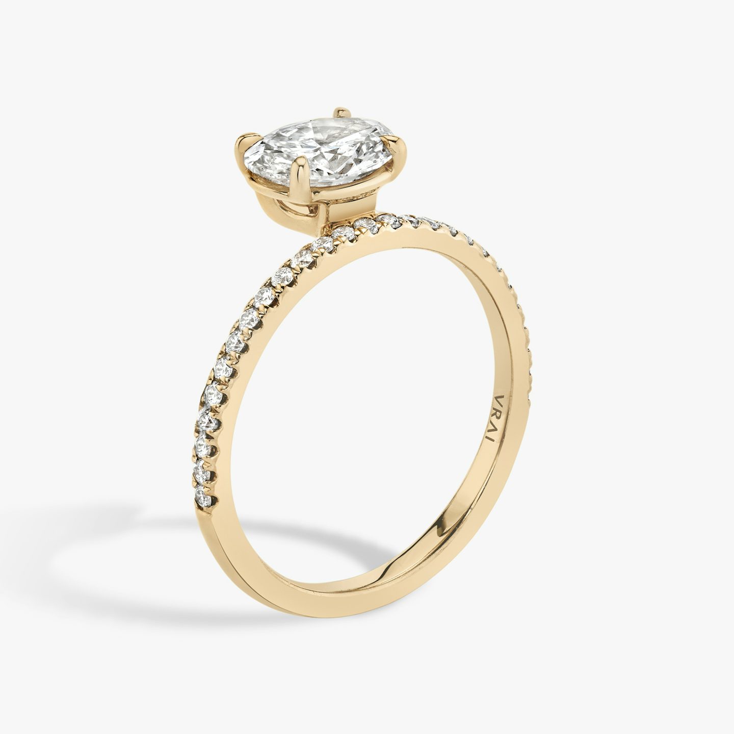 The Hover | Oval | 14k | 14k Rose Gold | Band: Pavé | Diamond orientation: vertical | Carat weight: See full inventory