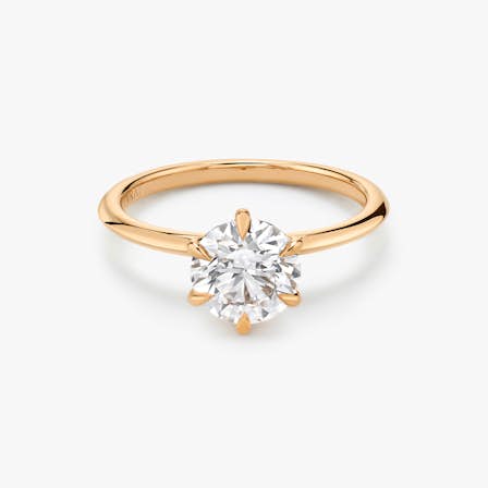 Knife Edge Round Brilliant Ring