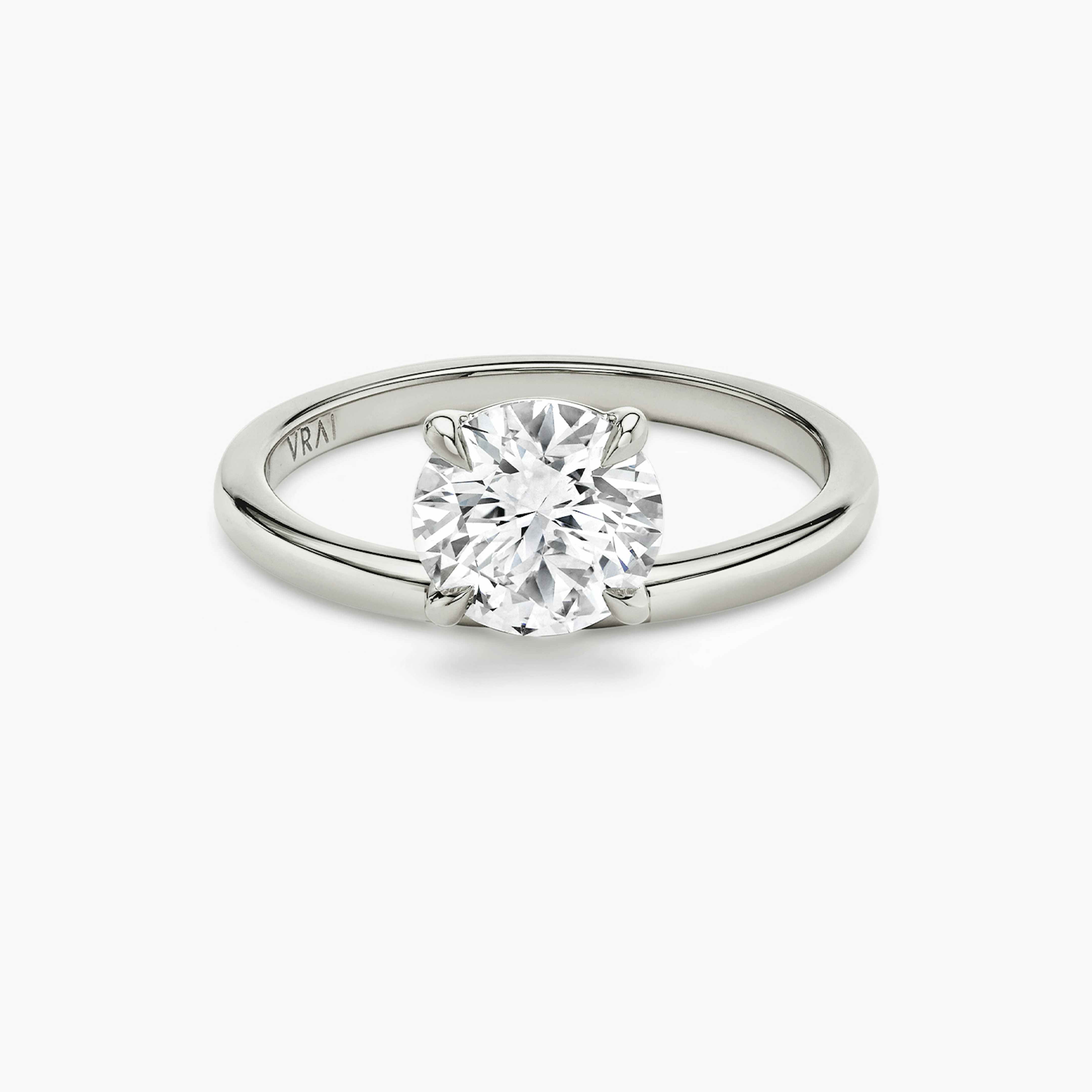 Hover Diamond Solitaire Modern Engagement Rings VRAI