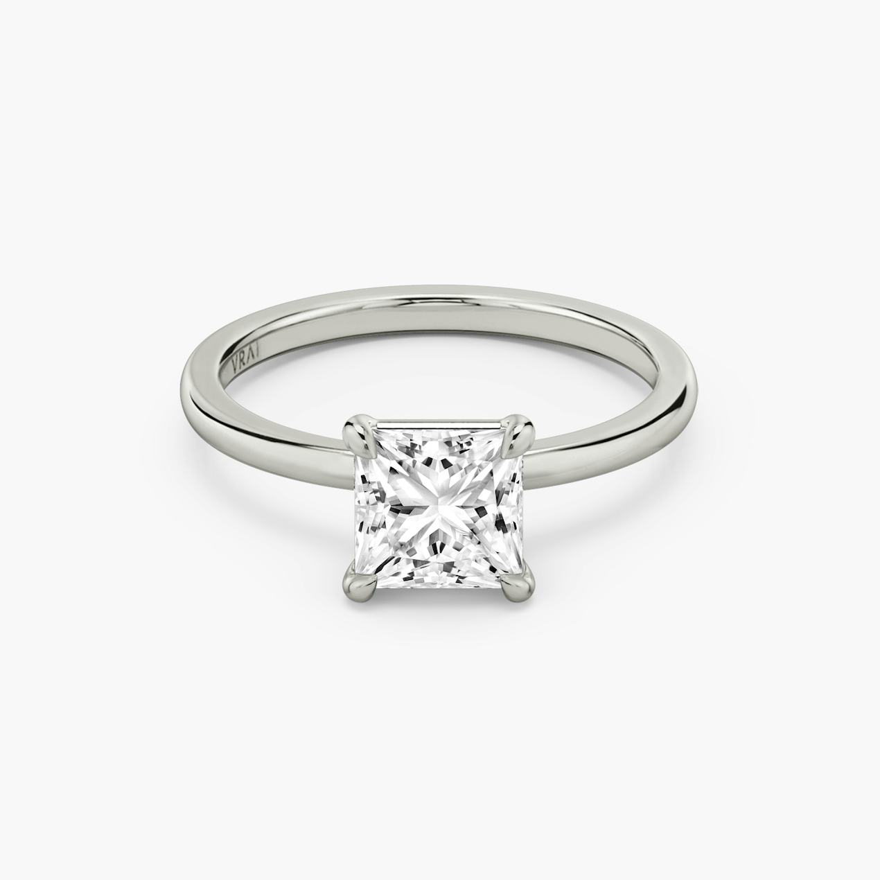 engagement ring with princess cut diamond