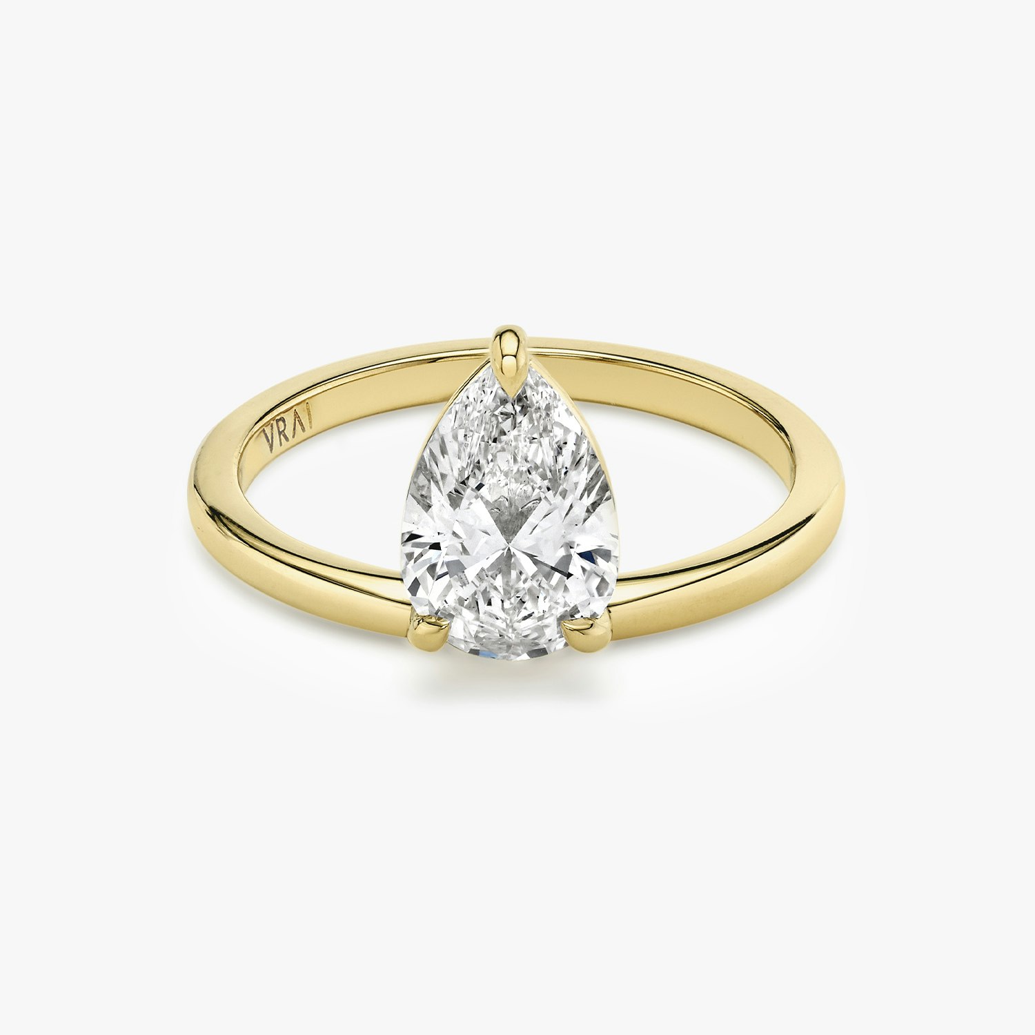 Hover Pear Engagement Ring | 18k Yellow Gold