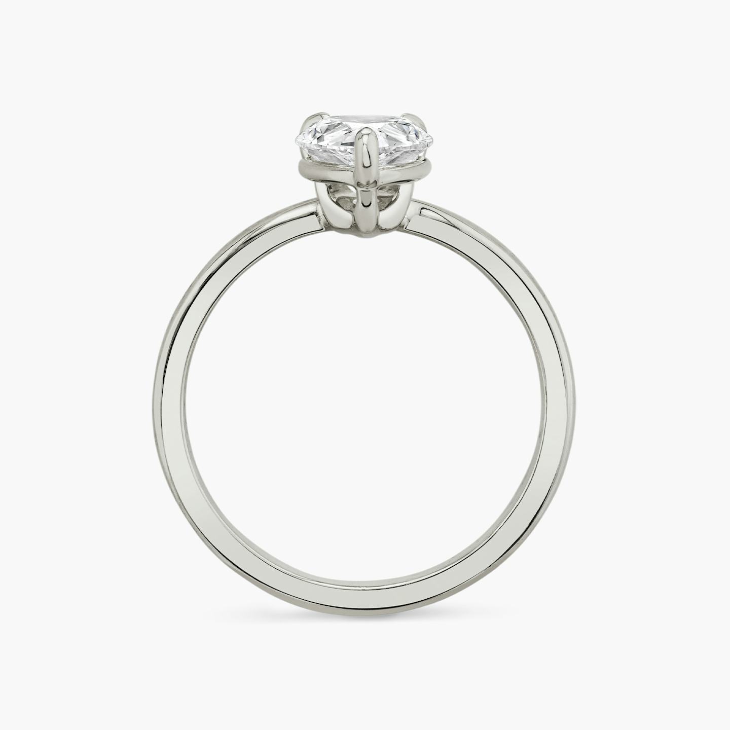 The Hover | Pear | Platinum | Band: Plain | Diamond orientation: vertical | Carat weight: See full inventory