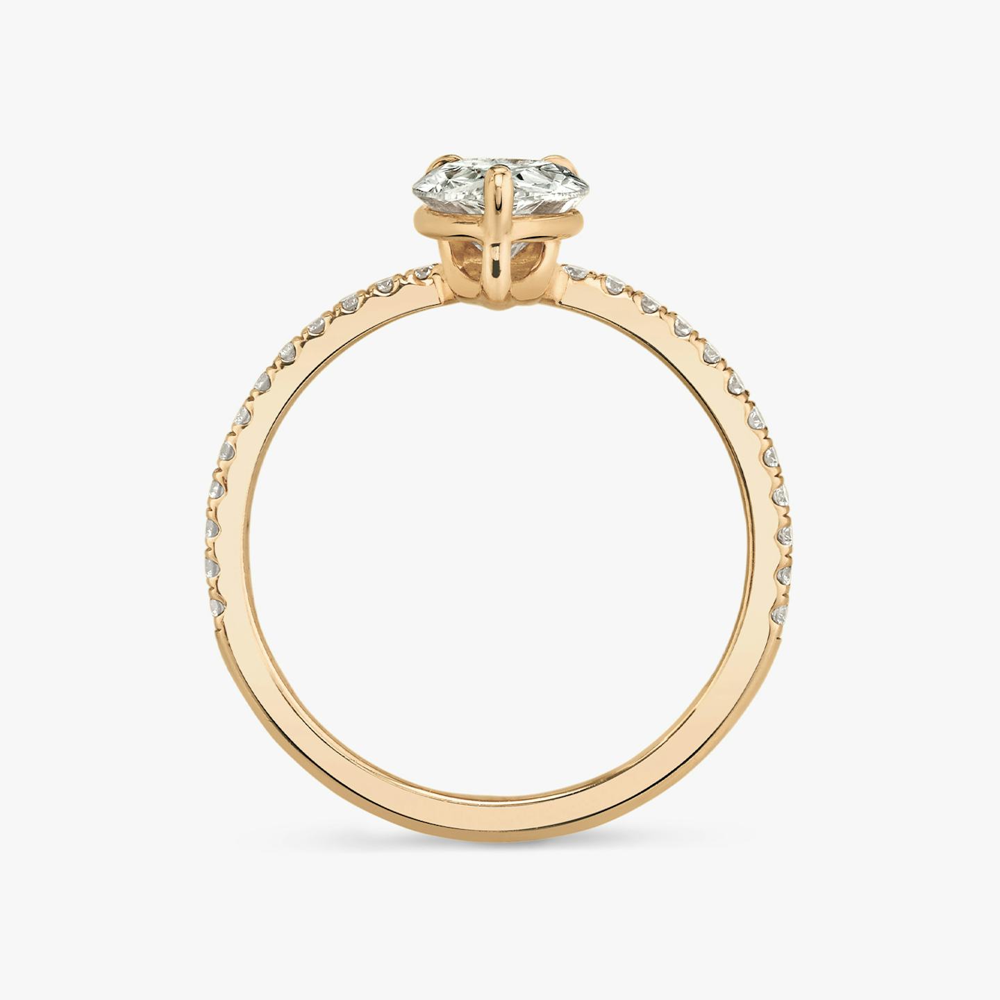 The Hover | Pear | 14k | 14k Rose Gold | Band: Pavé | Diamond orientation: vertical | Carat weight: See full inventory