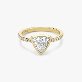 Trillion Signature Bezel Diamond Ring