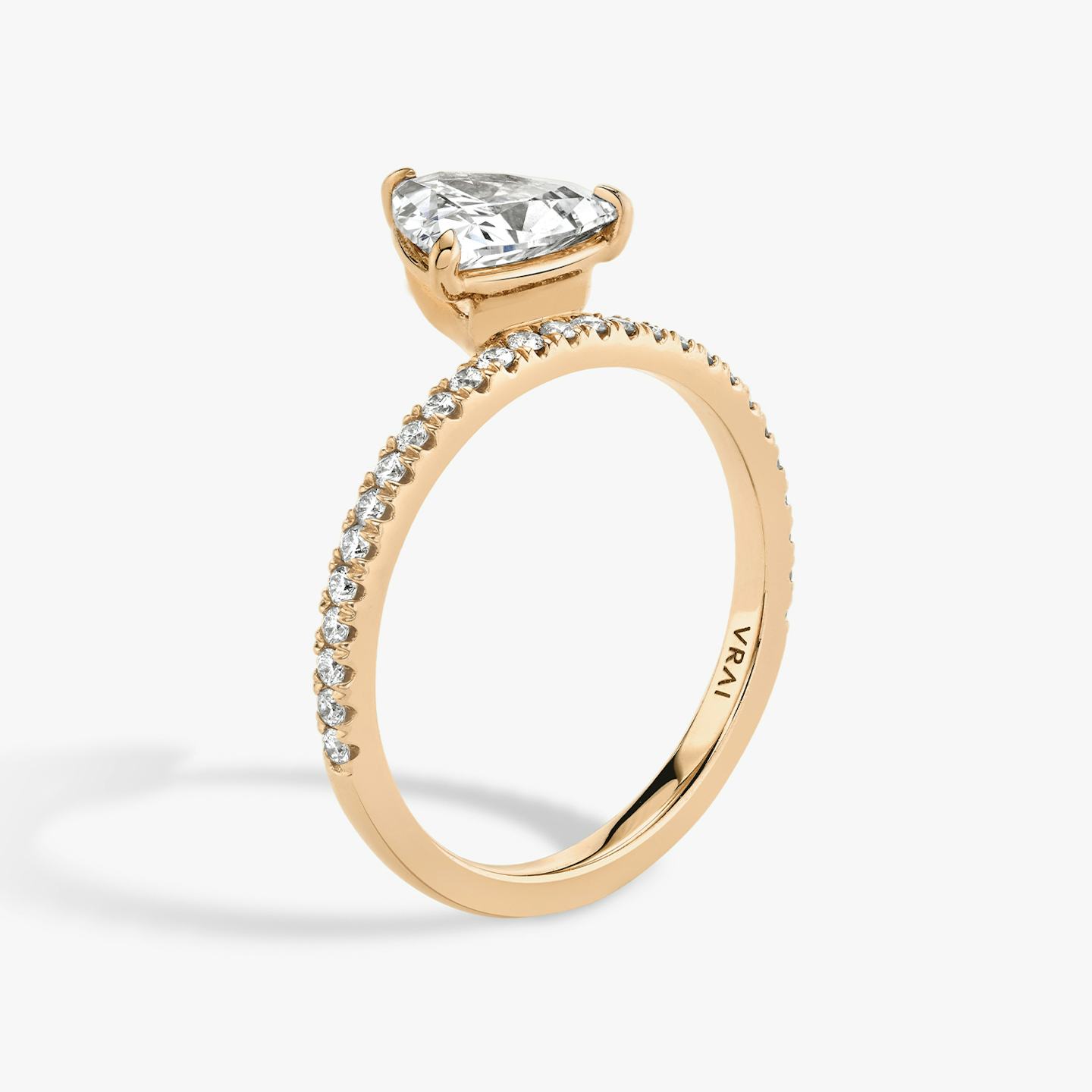 The Hover | Trillion | 14k | 14k Rose Gold | Band: Pavé | Diamond orientation: vertical | Carat weight: See full inventory