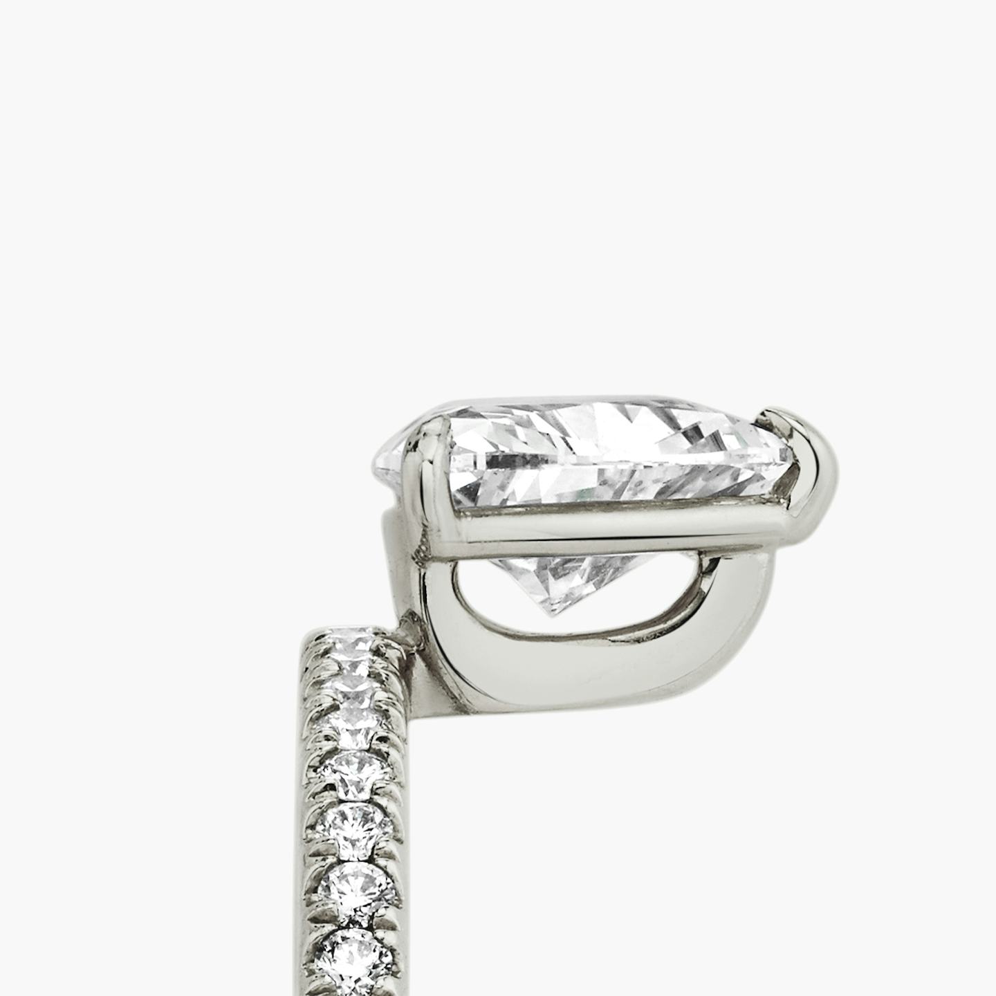 The Hover | Trillion | 18k | 18k White Gold | Band: Pavé | Diamond orientation: vertical | Carat weight: See full inventory