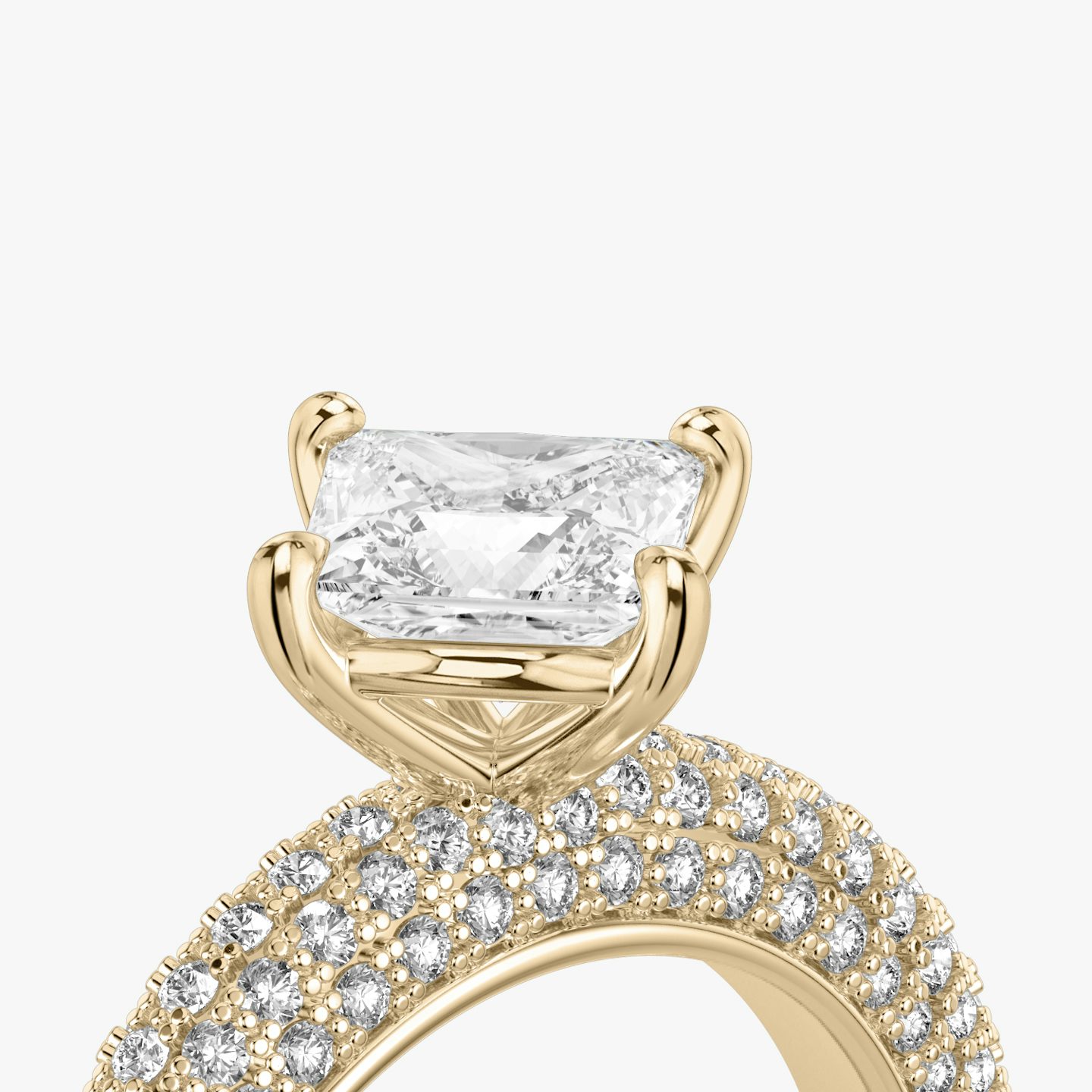 The Curator | Princess | 14k | 14k Rose Gold | Band: Pavé | Diamond orientation: vertical | Carat weight: See full inventory