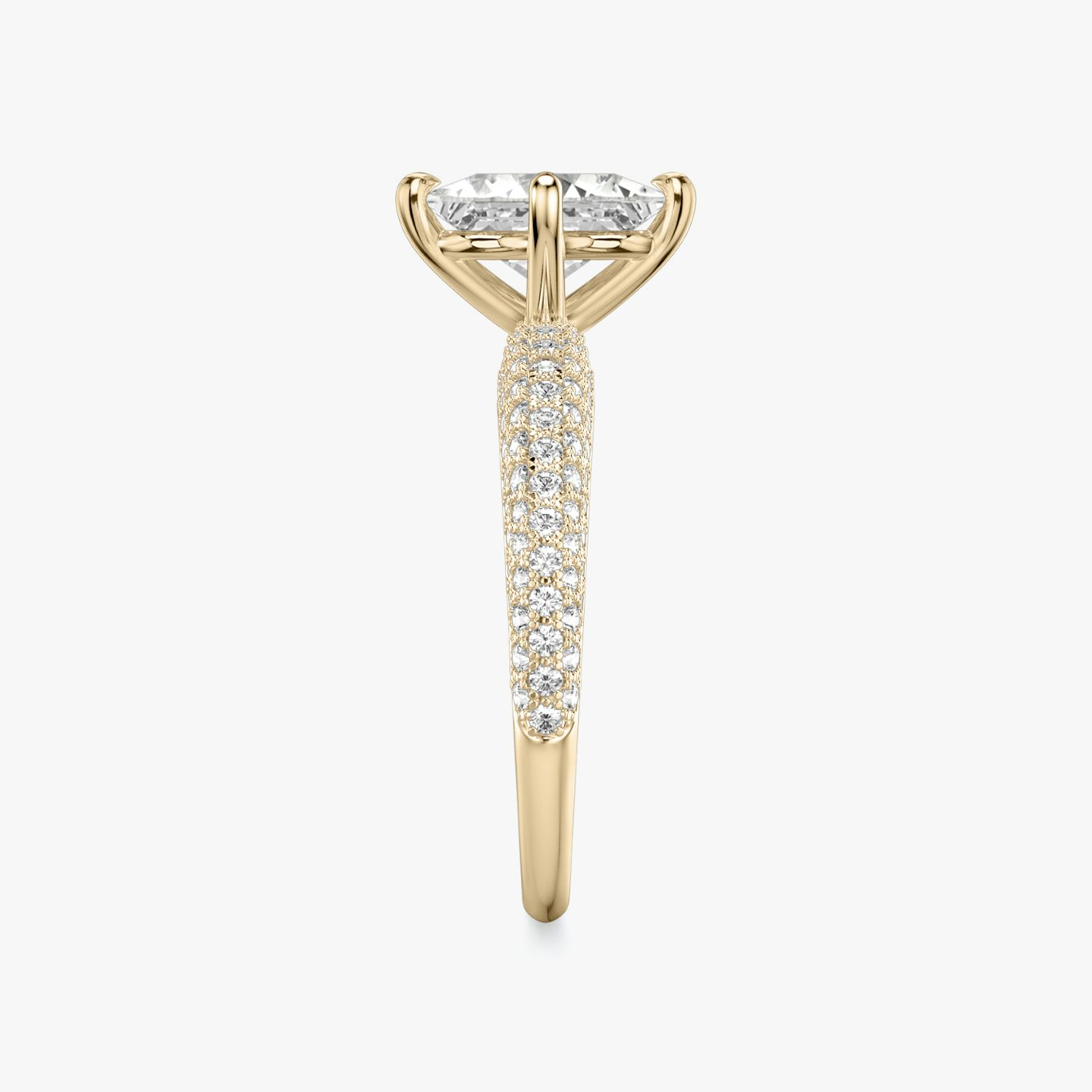 The Curator | Princess | 14k | 14k Rose Gold | Band: Pavé | Diamond orientation: vertical | Carat weight: See full inventory