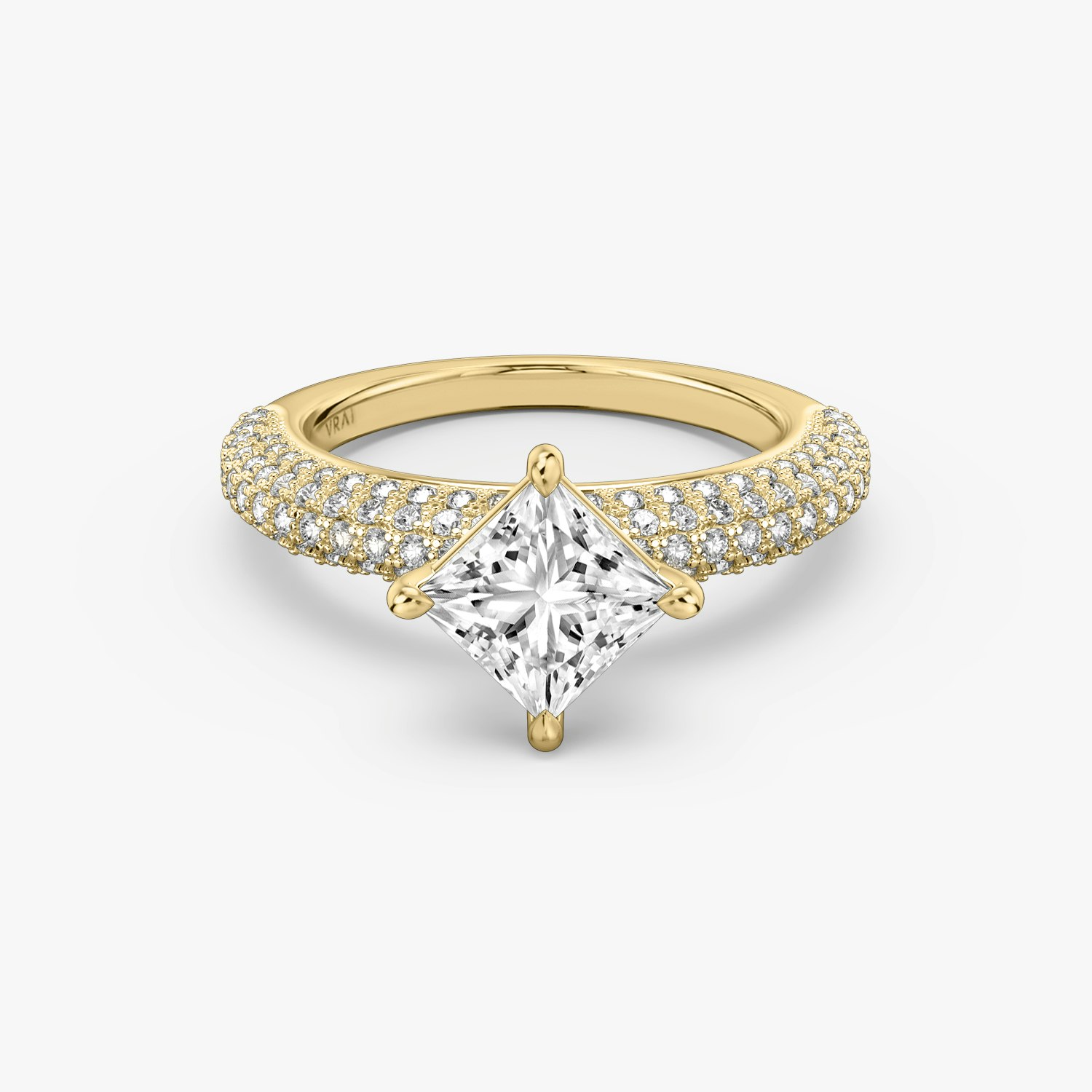 Curator Princess Engagement Ring | 18k Yellow Gold