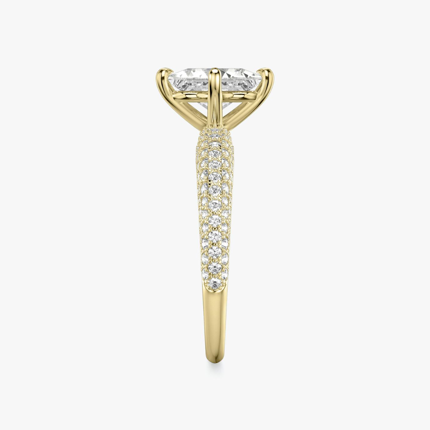 The Curator | Princess | 18k | 18k Yellow Gold | Band: Pavé | Diamond orientation: vertical | Carat weight: See full inventory